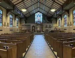 View up the nave toward the altar