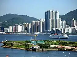 Sai Wan Ho Skyline along the Victoria Harbour