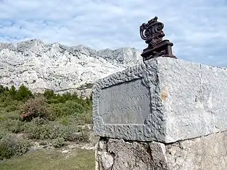 A stone commemorating the "Jubilee of 1851. The grateful parish of St Antonin"