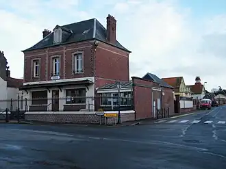 The town hall and school in Saint-Blimont