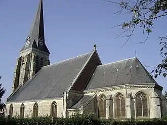 The church in Saint-Aubert