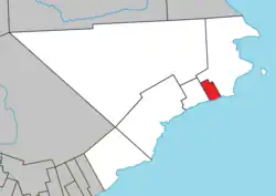 Location within Le Rocher-Percé RCM