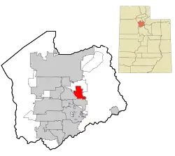 Location within Salt Lake County and the State of Utah.