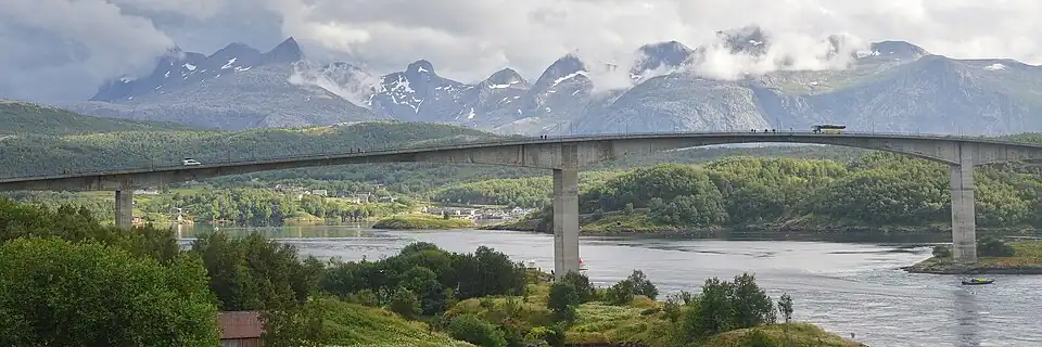 The bridge Saltstraumbrua, Bodø