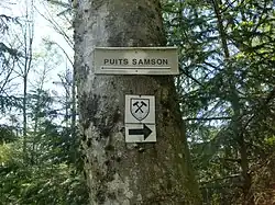 The sign indicating the Samson well