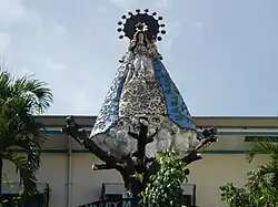 A large outdoor copy of the image on the shrine grounds