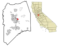 Location in San Joaquin County and the state of California