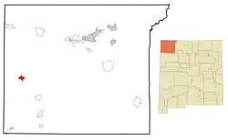 Location of Sanostee, New Mexico