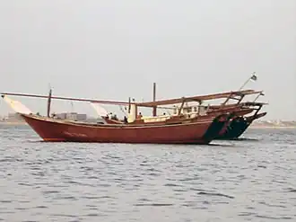 Traditional Arabic boat commonly used for fishing.
