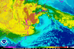 IR Satellite loop Sandy landfall