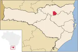 Location in Santa Catarina state