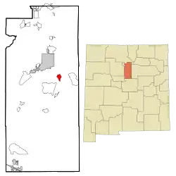 Location of Cañada de los Alamos, New Mexico