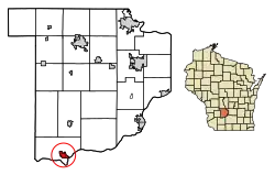Location of Spring Green in Sauk County, Wisconsin.