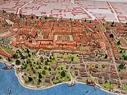 1:300 model of Warsaw Old Town in 2nd half of 18th century, in Museum of Warsaw