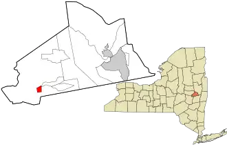 Location in Schenectady County and the state of New York.