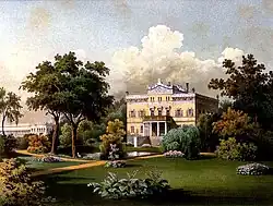 19th-century view of the local palace