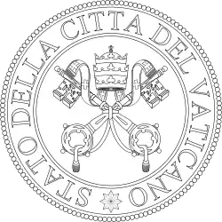 Image 41The Seal of Vatican City. Note the use of the Italian language. (from Vatican City)