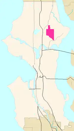 Map of Ravenna's location in Seattle
