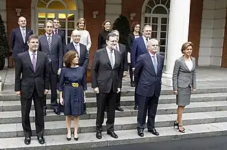 Family photo of the government of Spain