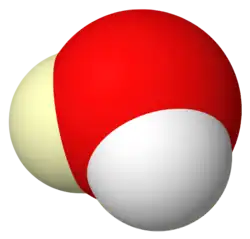 Spacefill model of water