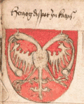 Coat of arms of Stefan Lazarević, Wernigeroder Schaffhausensches Wappenbuch (1486–1492)