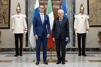 Stubb with President of Italy Sergio Mattarella in 2024