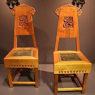 Chairs by Sergey Malyutin (c. 1900), Talashkino Art Colony