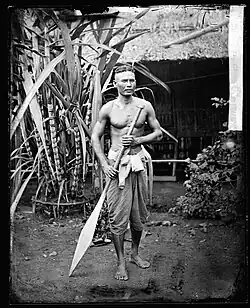 Photograph of a 19th-century Siamese boatman by John Thomson