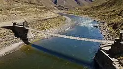 Sibayo's suspended pedestrian bridge