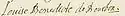 Louise Bénédicte de Bourbon's signature