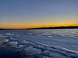 Silver Lake viewed on a February evening