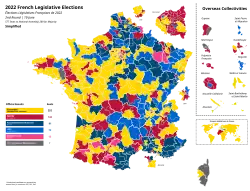 Simplified map shows which group won in each seat after the 2nd round.