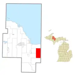 Location within Marquette County