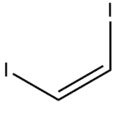 Skeletal formula of Cis-1,2-DIIODOETHYLENE