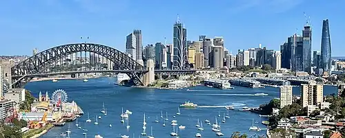 Sydney central business district viewed from North Sydney, August 2022