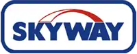 Former Skyway logo: the word "Skyway" in blue and a red arch on a white background