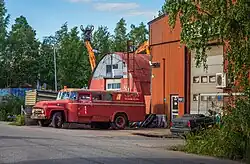 Warehouses along the Kaasutintie street
