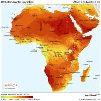 Image 42Africa and Middle East (from Solar power)
