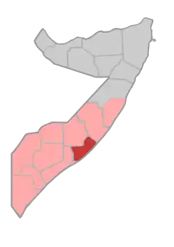 Location in Southern Somalia.