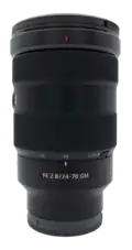 This image shows the Sony FE 24-70mm F2.8 GM lens from the front