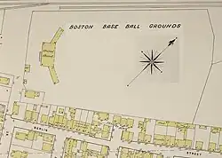 Original layout of the ballpark
