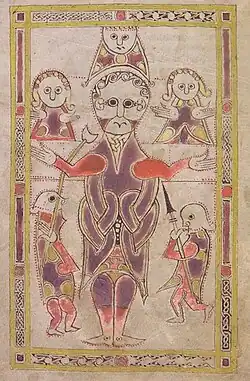 Southampton Psalter, f.38v; 9th century or after.