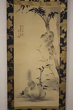 Squirrels on Bamboo and Rock, 1812