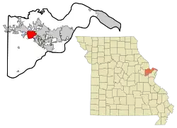 Location in the state of Missouri