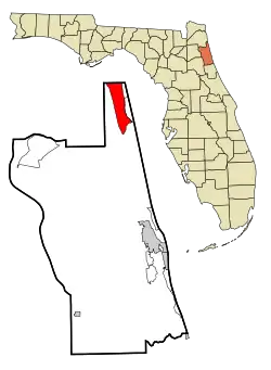 Location in St. Johns County and the state of Florida