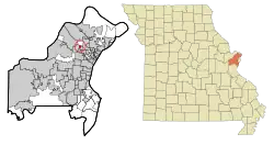 Location of Edmundson, Missouri
