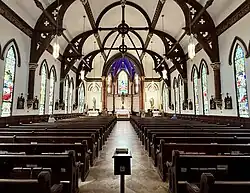 View up the nave toward the altar