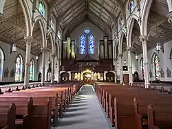 View down the nave toward gallery