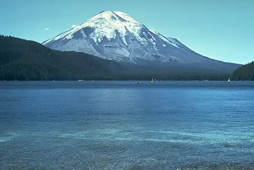 Mt St. Helens before the 1980 eruption (taken from Spirit Lake)