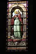 Ulisse De Matteis, Stained-glass window of St. Anne, Genoa Cathedral, Chapel of St. John the Baptist, 1876.